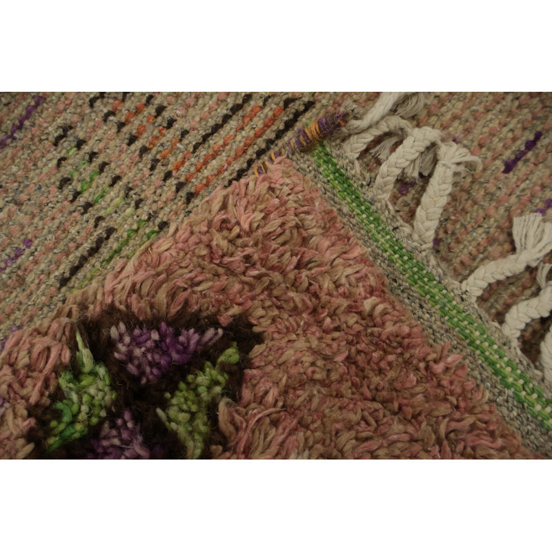 Tapis marocain élégant fusion de couleur et de géométrie 9 x 12