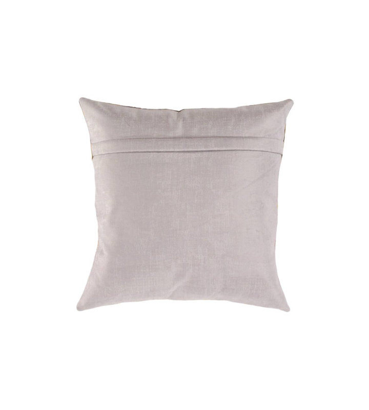 Oreiller persan en velours , Bleu marine / beige, 20 po x 20 po
