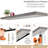 Sorbus Floating Shelves for Wall - 55 Inch Extra-Long Bathroom Shelves, Wall Decor for Bedroom, Kitchen, Living Room, Book Storage - Mounted Floating Shelf with Hidden Brackets (Gray, 3 Pack)-119898074