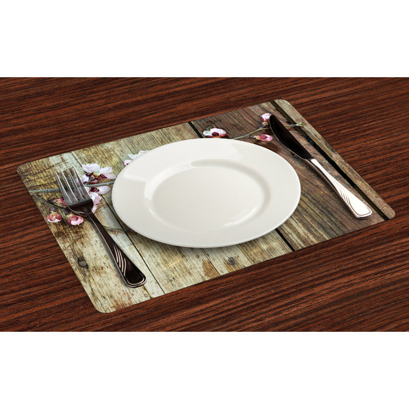 Polyester Floral Rectangle Placemat