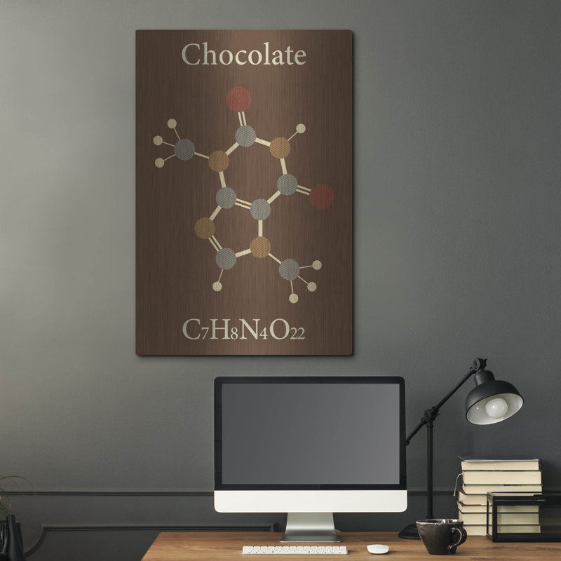 «Chocolate Molecule», art mural en métal, H 36 po x l 24 po