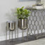 2 - Piece Metal Deep Recessed Dome Indoor Outdoor Planter with Removable Stand Set-249855135