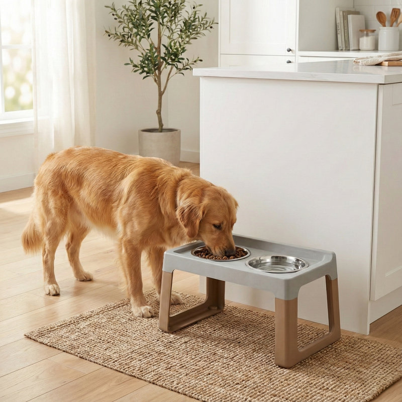 LILLE Elevated Feeder, Mochaccino