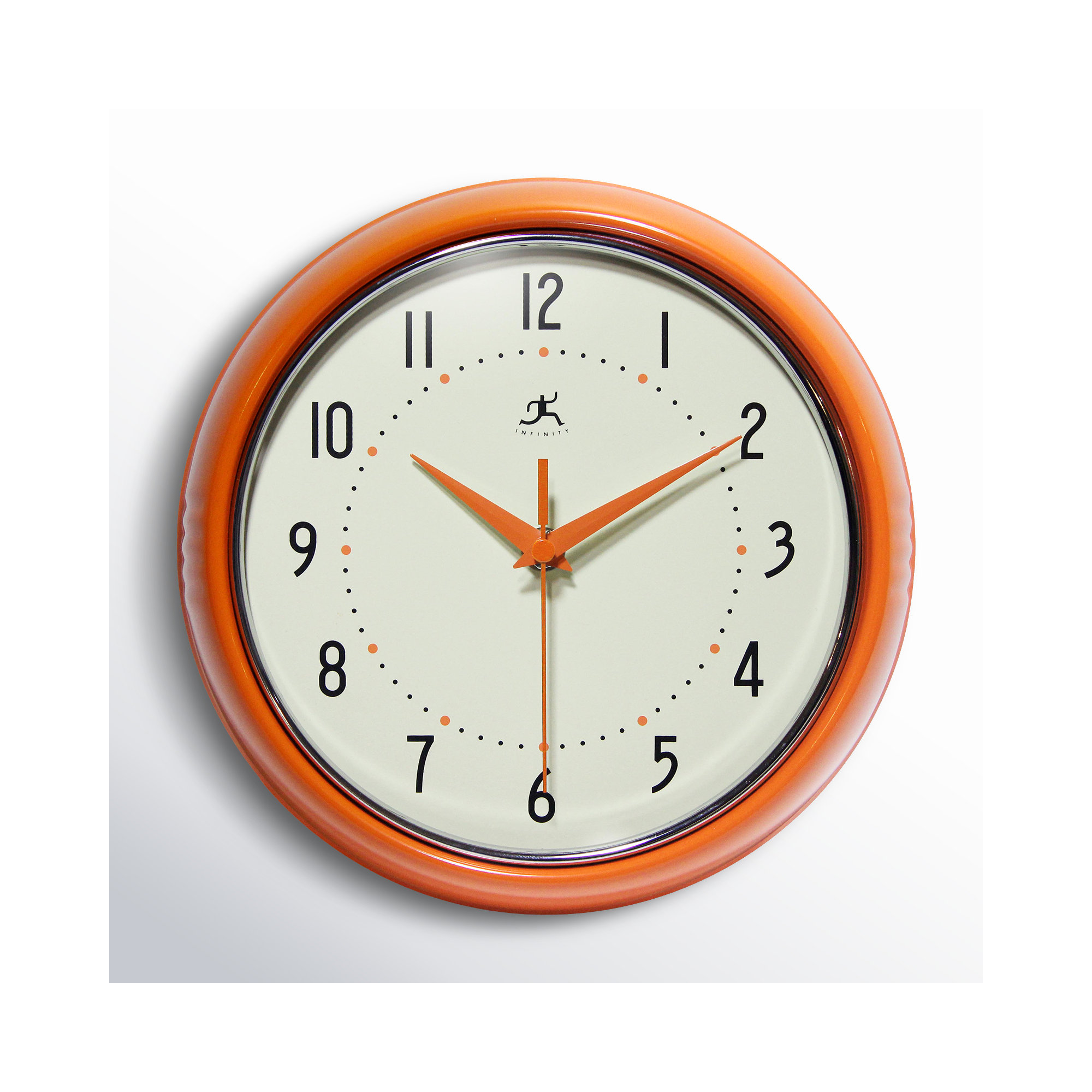 Desdra Metal Wall Clock, Small, Orange