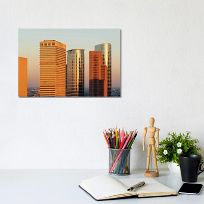 Downtown Skyline III, Houston, Texas by Michael DeFreitas - Wrapped Canvas Print