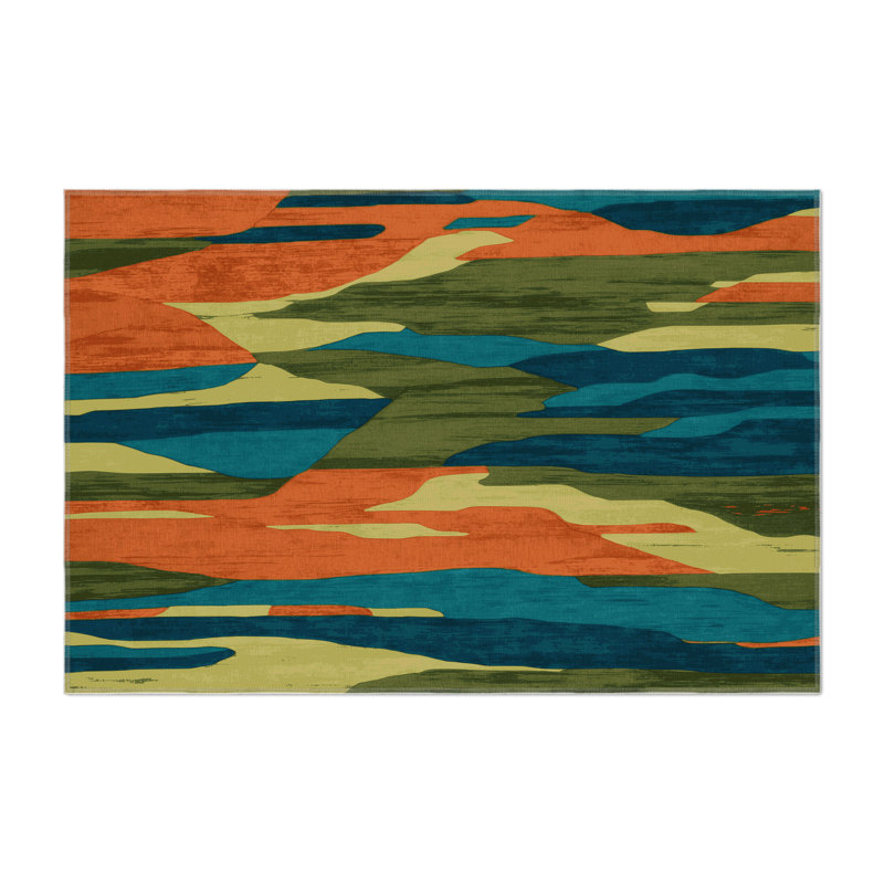 Serene Cascade Indoor And Outdoor Area Rug, Rectangle 8' x 10'