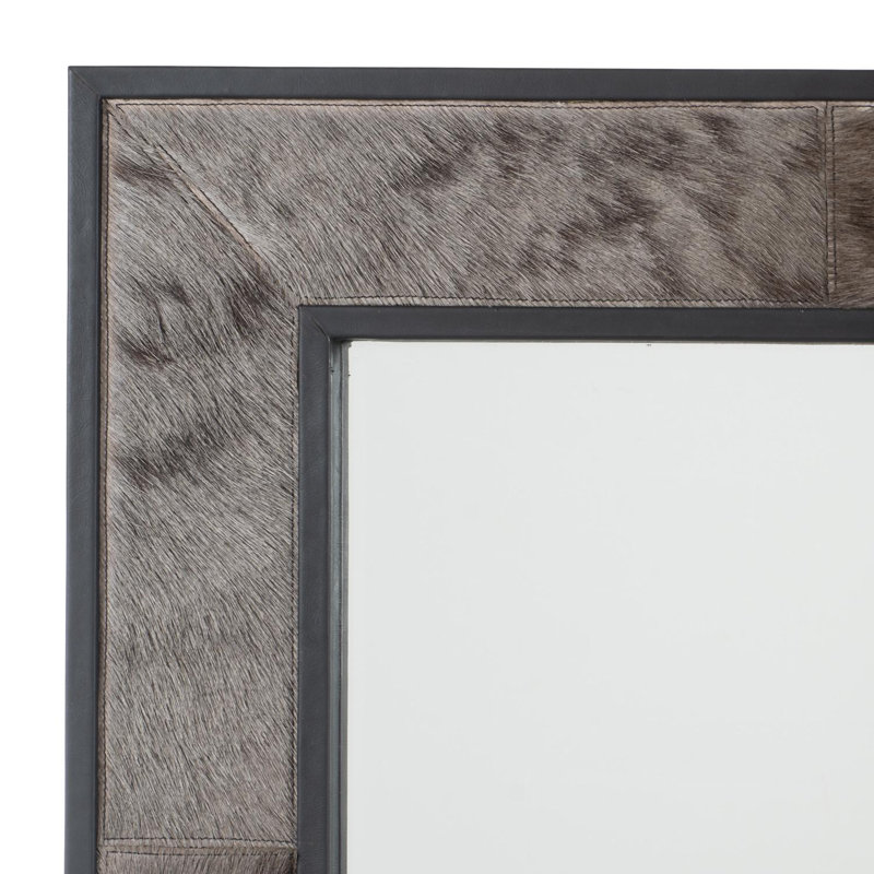 Large 48" Wildebeest Hide Accent Mirror