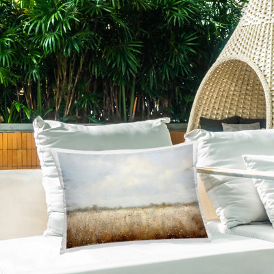 Coussin décoratif d'extérieur à motif de marguerites douces par Roozbeh Bahramali
