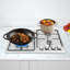 Plaque de cuisson à gaz 23 pouces à 4 brûleurs encastrés en acier inoxydable - plaque de cuisson à double combustible avec 3 brûleurs au gaz et 1 électrique
