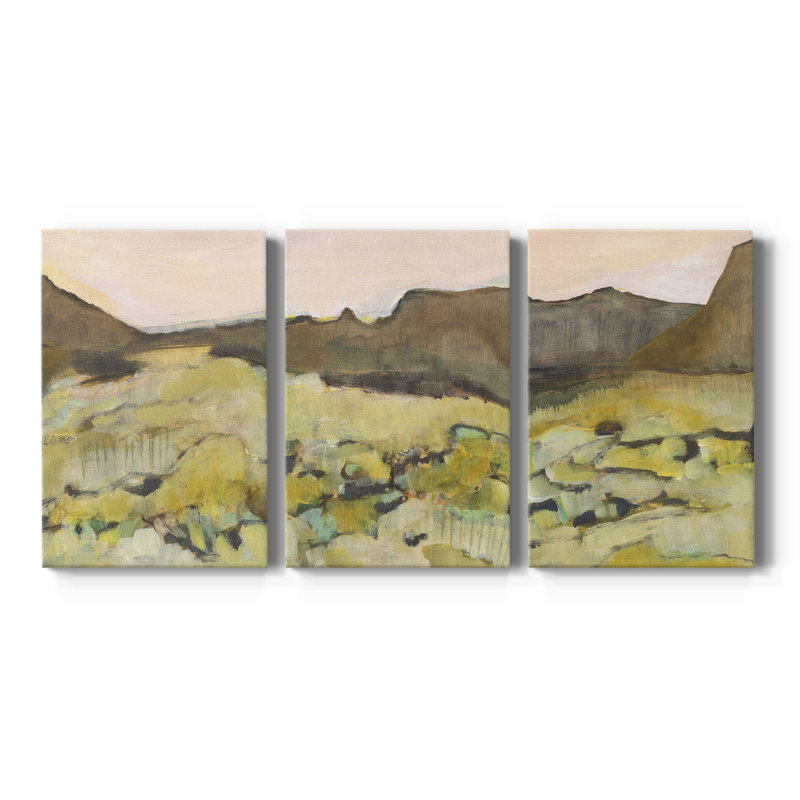Desert Road Trip I - Toile tendue avec châssis sur mesure - 3 pièces, H 48 po x l 96 po