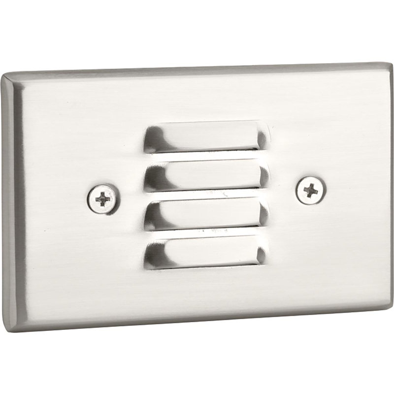 Brushed Nickel LED Indoor Louvered Step Light