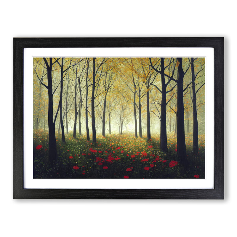 Spring Forest Flowers Vol.2 - Framed Print, Black Framed, 46cm H x 64cm W x 2cm D