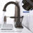 Bathroom faucet with 360 degree turn spout