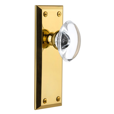 Double plaque Grandeur Fifth Avenue avec bouton de porte en cristal Provence