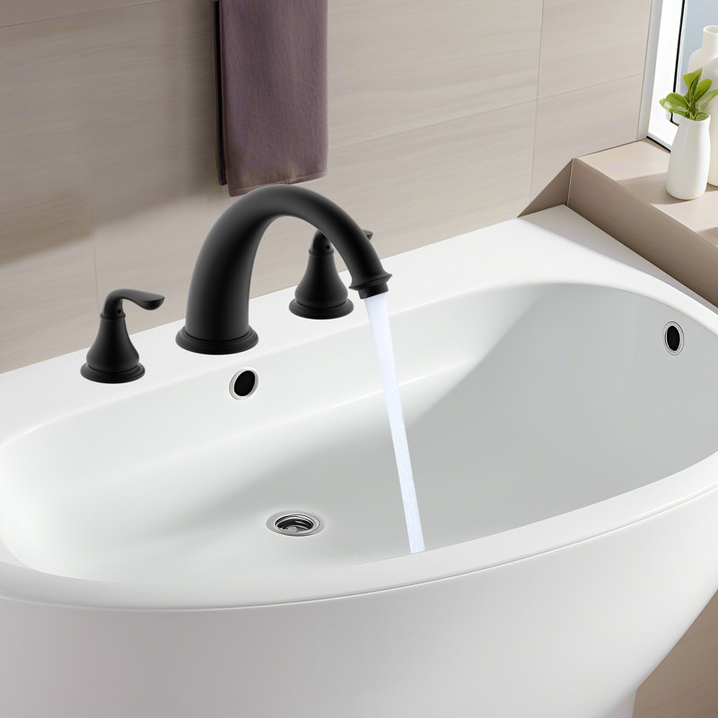 Deck Tub Filler, Matte Black