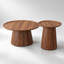 Ensemble de 2 tables de salon rondes avec table basse et table d'appoint