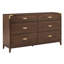 Commode 6 tiroirs en bois massif avec 3 ensembles de séparateurs modulaires