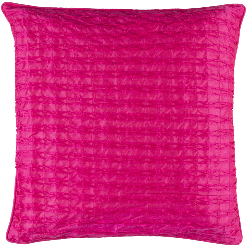 Rutledge Pillow Cover, 20" H x 20" W x 1" D, Pink