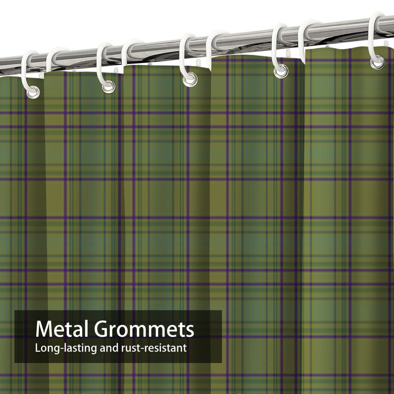 Rideau de douche Tartan, L 72 po x l 84 po