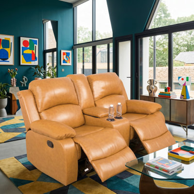 Causeuse inclinable en cuir Lunaro