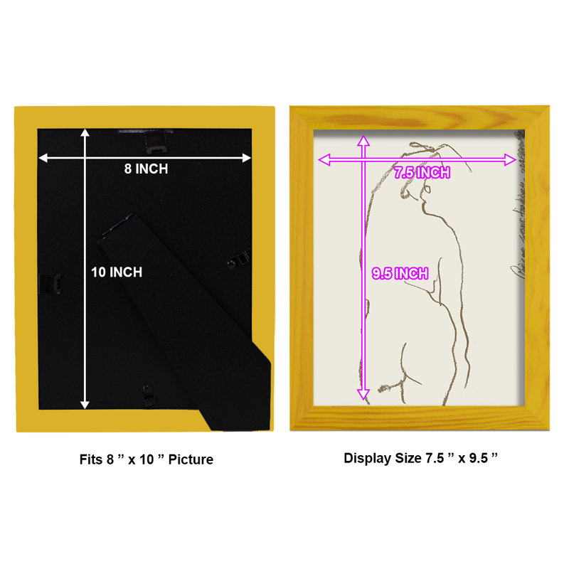 Toi et moi IV, reproduction d'art encadrée, H 15 po x l 12 po x P 1 po, Cadre jaune