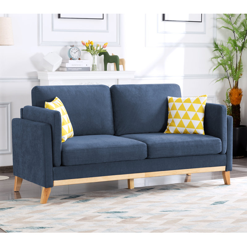 Causeuse 72,4 po, Bleu foncé