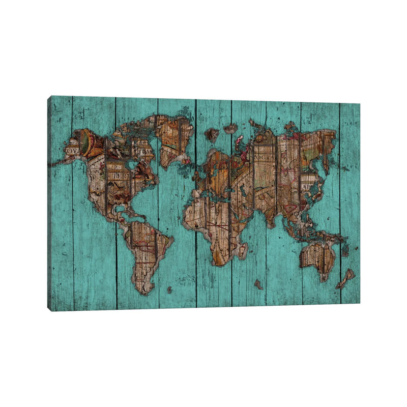 Carte en bois giclée sur toile tendue n ° 2