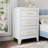 Metal White 4 Drawer Nightstand-1044543501