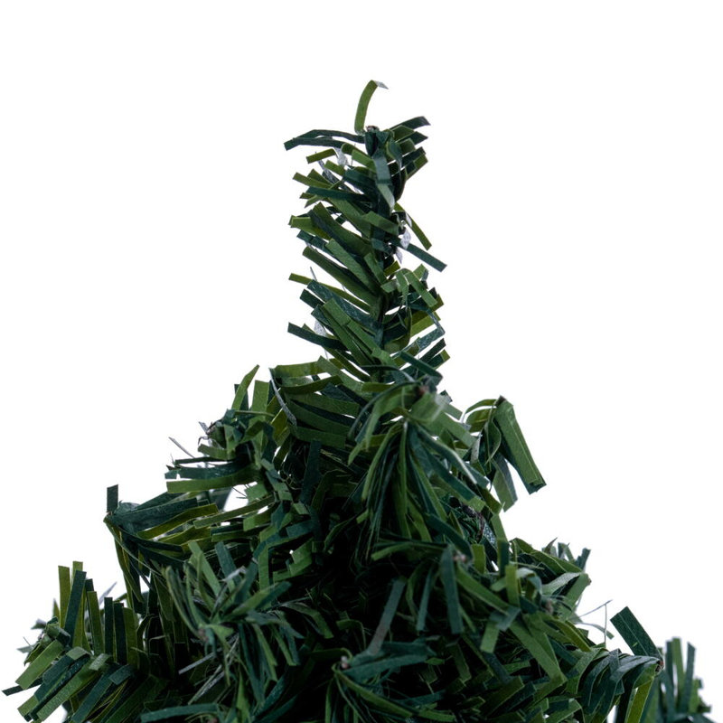 6" Mini Pine Tree 72 Tips Wood Base