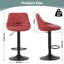 Swivel Faux Leather Adjustable Height Bar Stool-1411078342