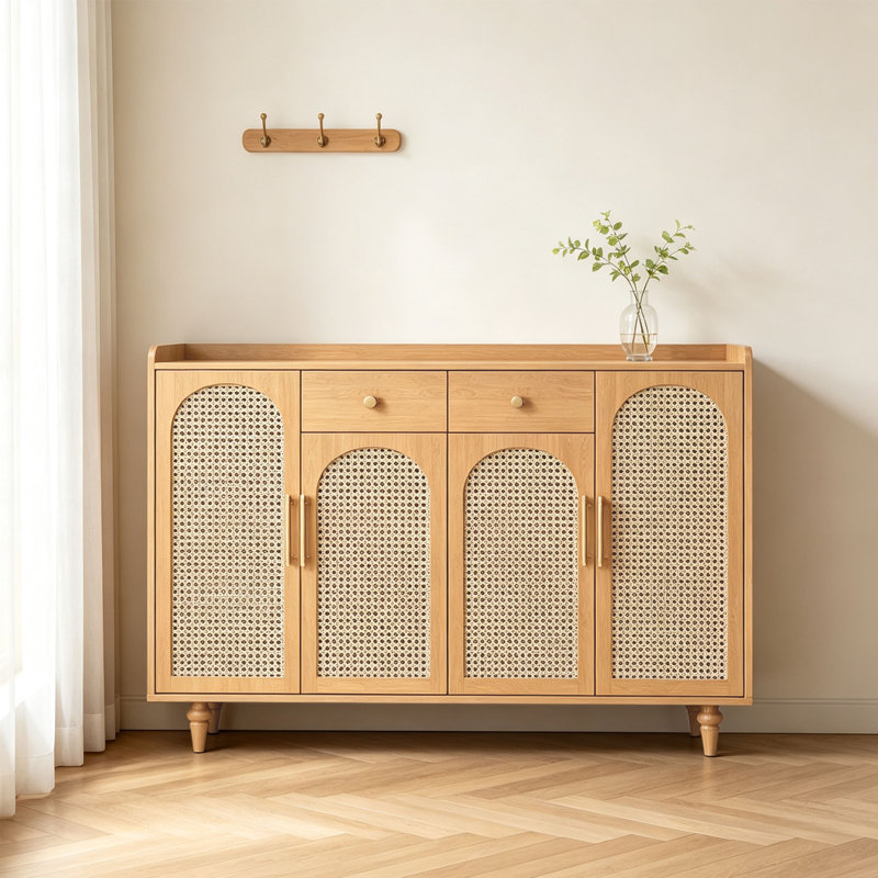 Tirra, H 41,34 po x l 62,99 po x P 14,17 po, Bois massif / naturel
