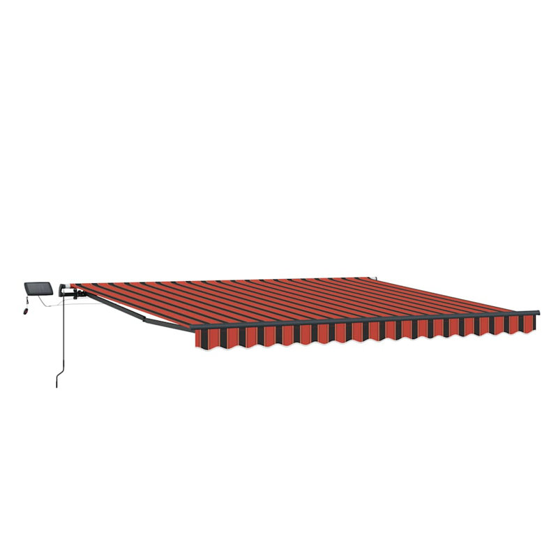 Retractable Awning, 450 cm W x 350 cm D, Yellow/Orange/Black