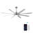 Smart 72" Integrated LED Ceiling Fan With Silver Blades