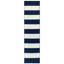 Tapis rayé bleu / blanc tissé à plat à la main Jonathon-89486415
