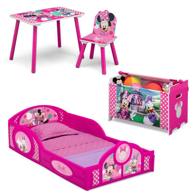 Ensemble de chambre d'enfant pour tout-petits 4 pièces Disney Minnie Mouse