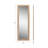 Miroir de plancher en pierre de travertin de 72 pouces Halofax - Élégance naturelle dans un ton de travertin subtil