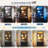 66" H Glass Display Cabinet with 2-Drawers & Led Lights, Storage Cabinet With Adjustable Glass Shelves-198023130