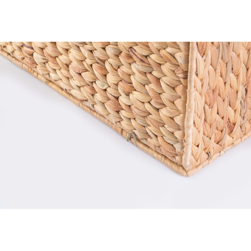 Panier en osier naturel jacinthe d'eau, H 10 po x l 21 po x P 16 po