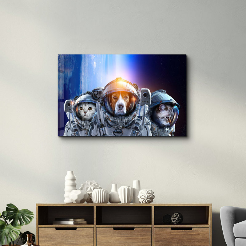 Peinture murale élégante en verre trempé Lekeya, 13,8 x 21,7 pouces | 100% verre trempé, épaisseur: 0,16 pouce | Imprimé UV pour des couleurs éclatantes | Parfait pour la décoration intérieure, le salon et les espaces de bureau