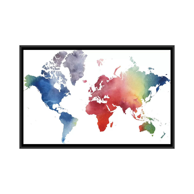 « arc world », impression sur toile, H 18 po x l 26 po x P 1,5 po, Toile avec cadre noir