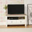 Meuble télé d'angle pour téléviseur avec panneau de rangement en MDF de 50 po ou moins avec tiroirs et rangement L 37,5 po x l 17,75 po
