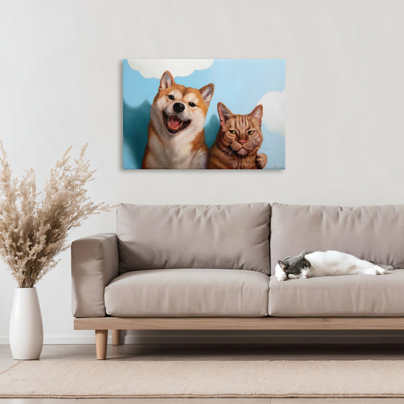 Toile de chien et de chat «Adopted Brother», conception par Lucia Heffernan, H 20 po x l 30 po