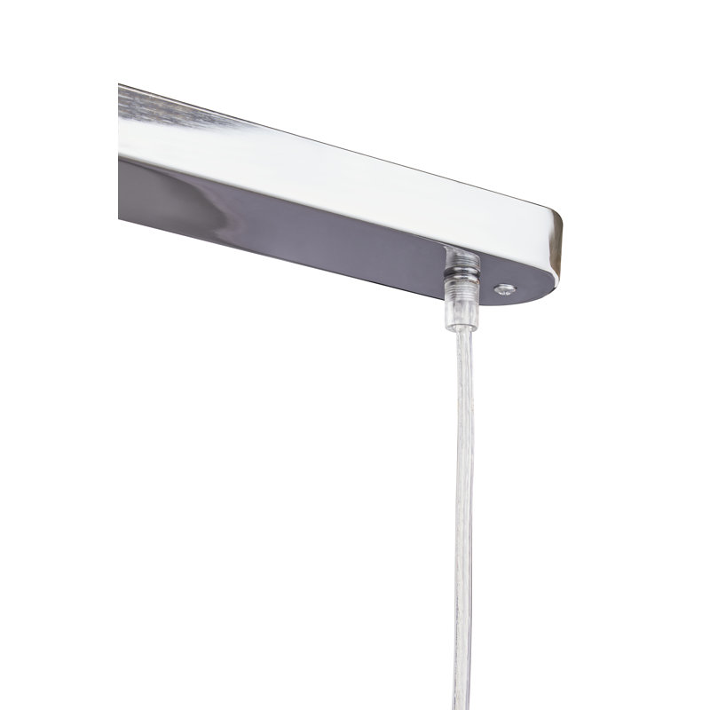 Elnora 3 - Light Chrome Kitchen Island Pendant, Shutter Blue