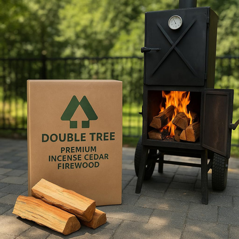 Kiln Dried Incense Cedar Firewood, 16 Inch Split Logs with Fire Starter, 4.5 Cubic Feet