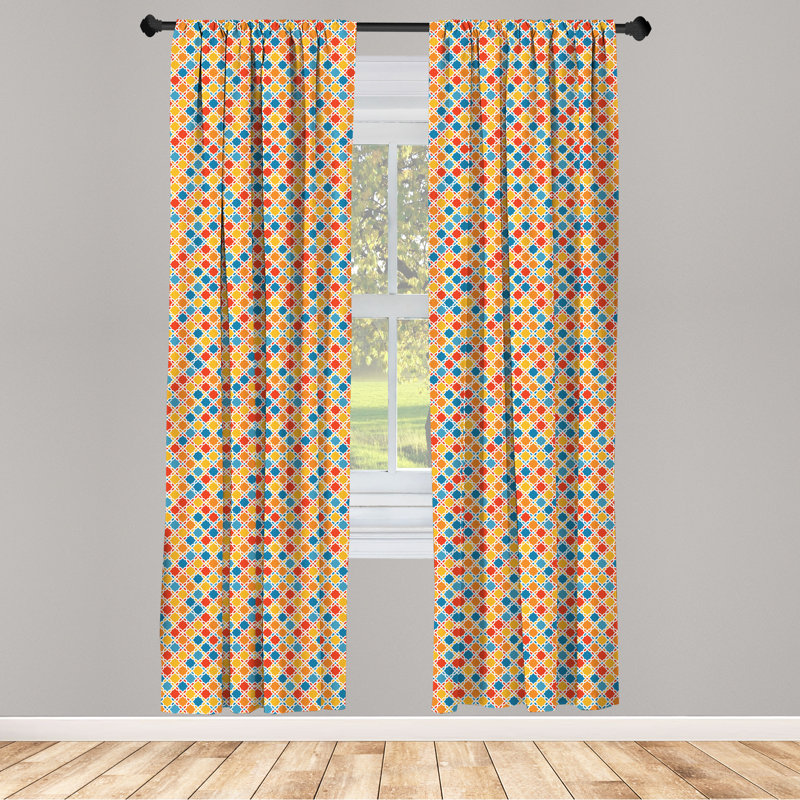 Panneaux de rideaux semi-transparents avec passe-tringle, 28 po x 84 po