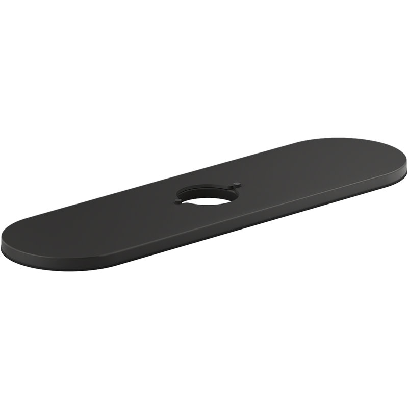Tone Three-Hole Kitchen Faucet Escutcheon, Matte Black