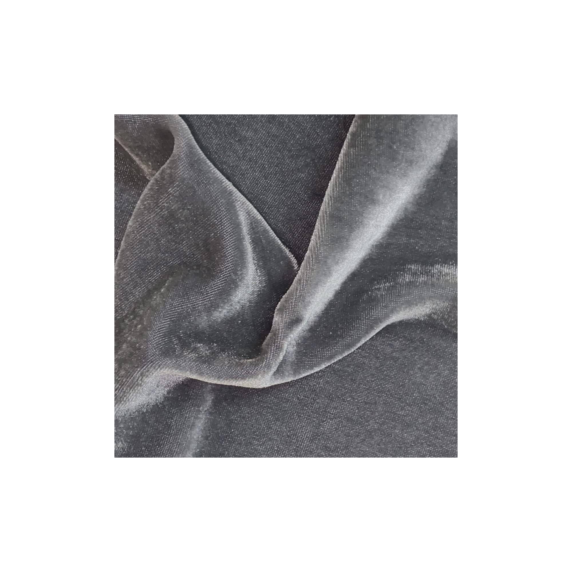Stella Solid Faux Silk Velvet Ruffled Romantic Western 16x21 inch Oblong Pillow, Slate