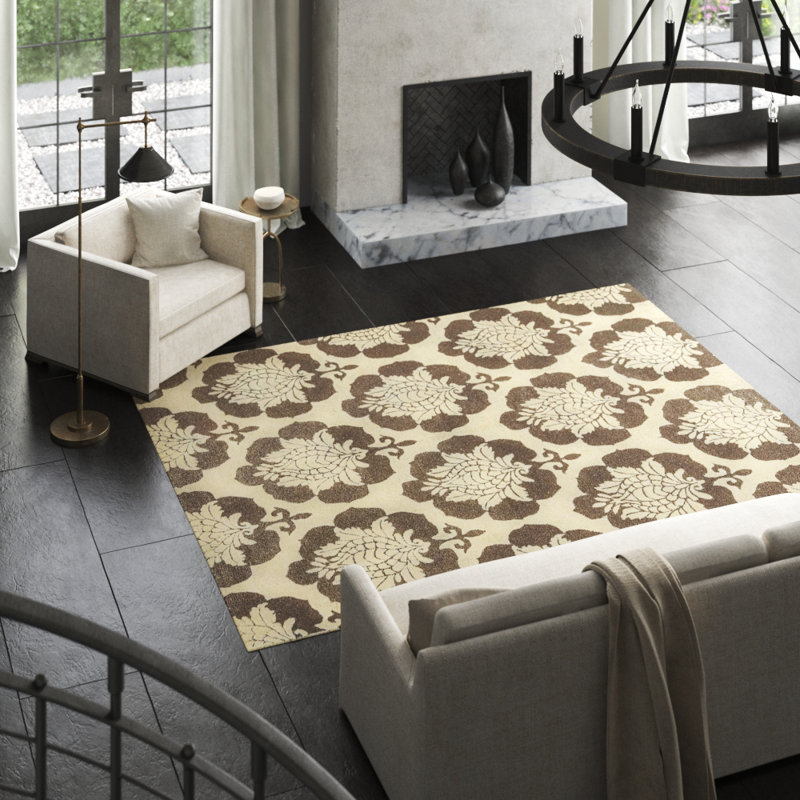 Wool Floral Area Rug