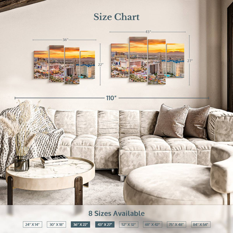 Sireci Las Vegas Skyline, 22"H x 36"W
