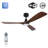  52-Inch Wi-Fi Indoor Ceiling Fan with LED Light, Remote Control, Walnut